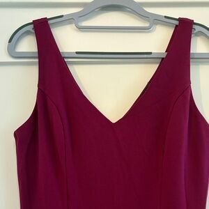 Elegant Burgundy Sleeveless Jumpsuit